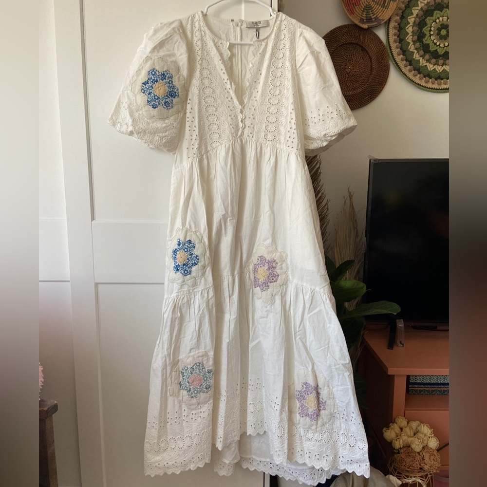 Reserved for Sara - Sea New York Violette Patch Puff Sleeve Midi Dress
